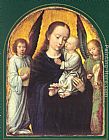 Mary Wall Art - Mary and Child with two Angels Making Music